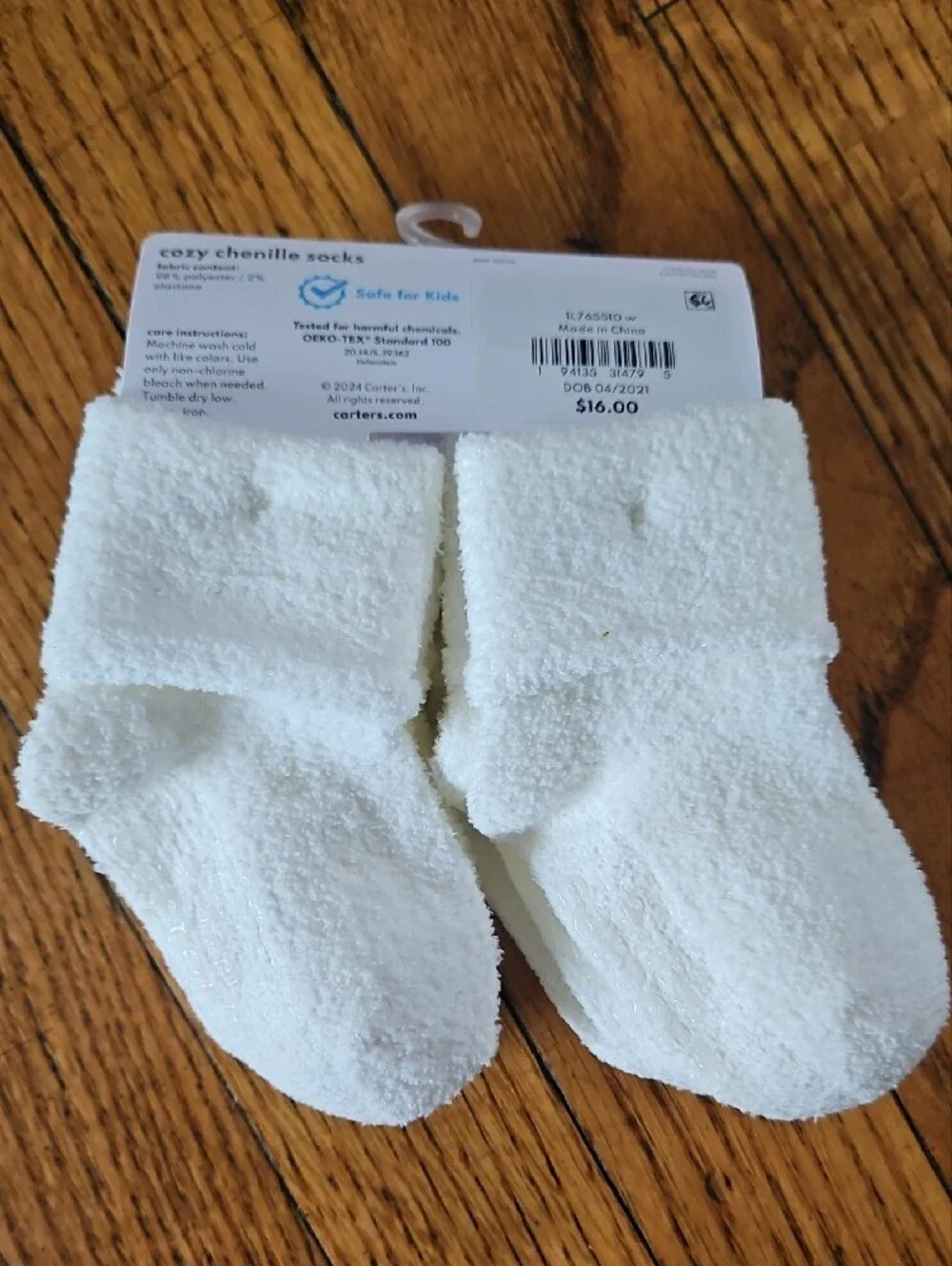 Carter's Cream Terry Baby Socks - 4-Pack